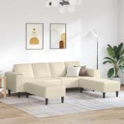 Tygsoffa med kudde Kräm 208 cm Mockatyg