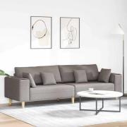 Tygsoffa med kudde Taupe 208 cm tyg