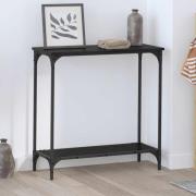 vidaXL Konsolbord med hylla Svart ek 75 x 30.5 x 75 cm Konstruerat trä