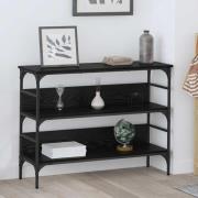 vidaXL Konsolbord med hylla Svart ek 100 x 32 x 75 cm Konstruerat trä