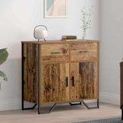 vidaXL Sideboard med låda Gammalt trä 79,5 x 35,5 x 74,5 cm