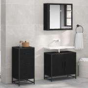 vidaXL Sideboard Svart Ek 35,5 x 35 x 76 cm