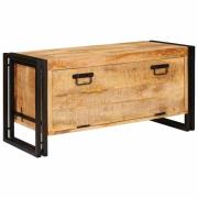 vidaXL Skoskåp med hylla Brun 90 x 38 x 45 cm massivt mangoträ