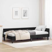 vidaXL Hörn Sängram med huvudgavel Svart 80 cm x 200 cm Sammet