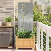 vidaXL Trädgårds integritetsskärm Silver 50 x 140 cm Galvaniserat stål
