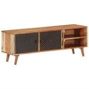 vidaXL Tv-bänk 112x30x40 cm massiv akacia
