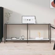 vidaXL Konsolbord vit 180x35x75,5 cm härdat glas