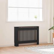 vidaXL Radiatorlock 2 pcs Svart 112 x 19 x 81.5 cm Konstruerat trä