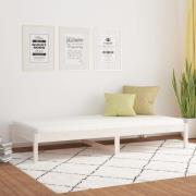 vidaXL Dagbädd 90x190 cm massiv furu vit