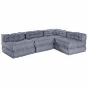 vidaXL Modulär soffa 4 pcs Grå 70 x 70 x 56 cm tyg