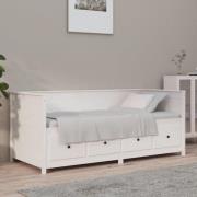 vidaXL Dagbädd utan madrass vit 100x200 cm massiv furu