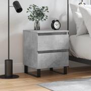vidaXL Sängbord betonggrå 40x35x50 cm konstruerat trä
