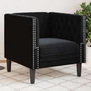 vidaXL Chesterfield Soffa Stol Övrigt Svart 71 x 74.5 x 70.5 cm Sammet