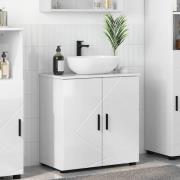 vidaXL Badrumsskåp Vit högglans 61 x 35 x 64 cm Konstruerat trä