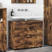 vidaXL Badrumsskåp Rökfärgad ek 76.5 x 35 x 64 cm Konstruerat trä