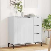 vidaXL Sideboard Högblanka vita 89,5 x 33 x 82 cm Konstruerat trä