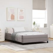 vidaXL Bäddfjäder med madrass Taupe 140 x 190 cm tyg