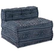 vidaXL Modulsofa enhet Indigo Tryck 70 x 70 x 56 cm Tyg