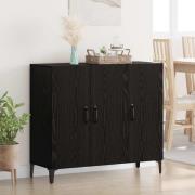 vidaXL Sideboard Svart ek 34 x 90 x 80 cm Konstruerat trä