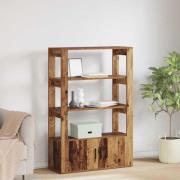 vidaXL Sideboard Gammalt trä 30 x 80 x 119.5 cm Konstruerat trä