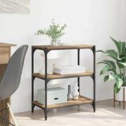 vidaXL Bokskåp artisan ek 60 x 33 x 70,5 cm Konstruerat trä och järn