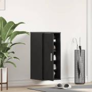 vidaXL Skoskåp svart ek 32x35x70 cm konstruerat trä