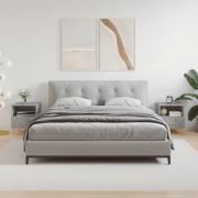 vidaXL Sängbord 2 st betonggrå 40x35x47,5 cm konstruerat trä