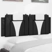 vidaXL Headboard Cushion "Viana" Black and White 152 cm Faux Leather
