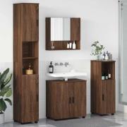 vidaXL Badrumsmöbelset 4 pcs brun ek 61 x 35 x 64 cm Konstruerat trä