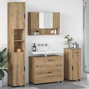vidaXL Badrumsmöbelset med låda 4 pcs artisan ek 30 x 35 x 192 cm