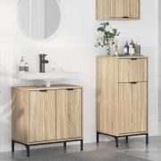 vidaXL Badrumsmöbelset med låda 2 pcs Sonoma ek 39,5 x 36 x 88 cm