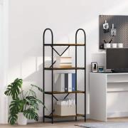 vidaXL Hyllsystem Rökfärgad ek 60 x 30 x 146 cm Konstruerat trä