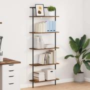 vidaXL Hyllsystem Rökt ek 60 x 24 x 168 cm Konstruerat trä