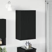 vidaXL Badrumsskåp med lagring Svart 39 x 23.5 x 65 cm Konstruerat trä