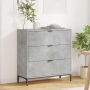 vidaXL Sideboard med låda Betonggrå 79,5 x 33 x 82 cm Konstruerat trä