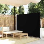 vidaXL Infällbar sidomarkis 170x300 cm svart