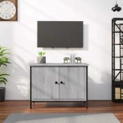 vidaXL Tv-bänk med dörrar grå sonoma 60x35x45 cm konstruerat trä
