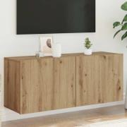 vidaXL Väggmonterad tv-bänk artisan ek 100x30x41 cm