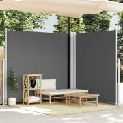 vidaXL Infällbar sidomarkis 220x600 cm antracit
