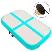 vidaXL Uppblåsbar gymnastikmatta med pump 60x100x10 cm PVC grön