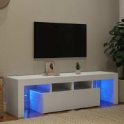 vidaXL Tv-bänk med LED-belysning vit 140x36,5x40 cm