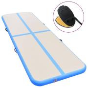 vidaXL Uppblåsbar gymnastikmatta med pump 400x100x10 cm PVC blå