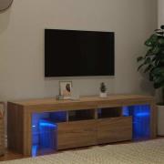 vidaXL Tv-bänk med LED-belysning sonoma-ek 140x36,5x40 cm