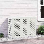 vidaXL Täckning för Luftkonditionering Vit 110 x 50 x 80 cm Stål