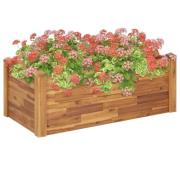 vidaXL Odlingslåda upphöjd 110x60x44 cm massivt akaciaträ