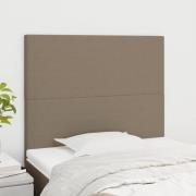 vidaXL Sänggavel taupe 100x5x118/128 cm tyg