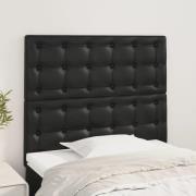 vidaXL Huvudgavel svart 80x5x118/128 cm konstläder