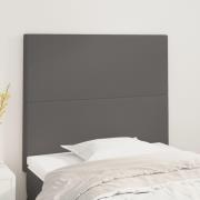 vidaXL Sänggavel grå 90x5x118/128 cm konstläder