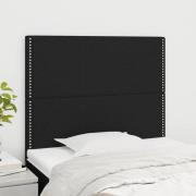 vidaXL Sänggavel svart 90x5x118/128 cm tyg