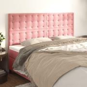 vidaXL Sänggavel rosa 180x5x118/128 cm sammet
